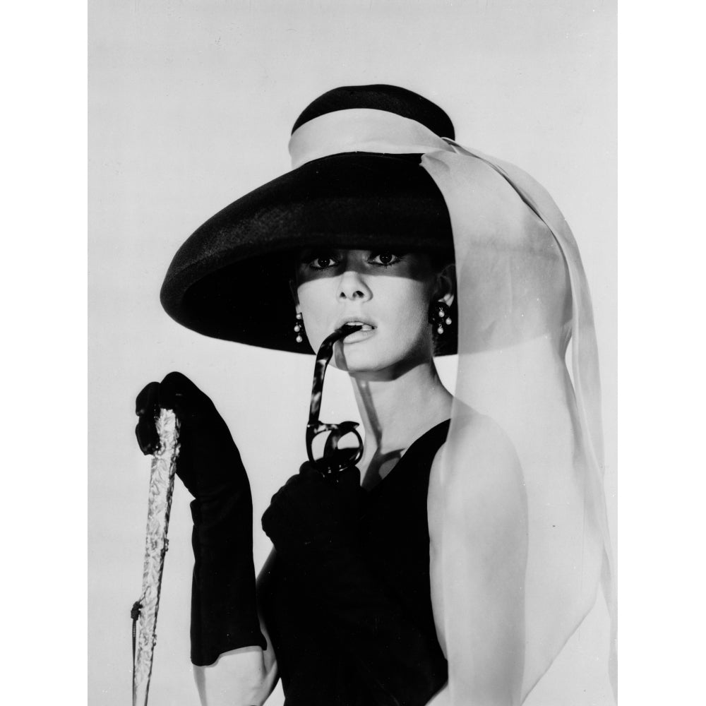 Audrey Hepburn Breakfast at Tiffanys Portrait Famous Photo Print Image 1