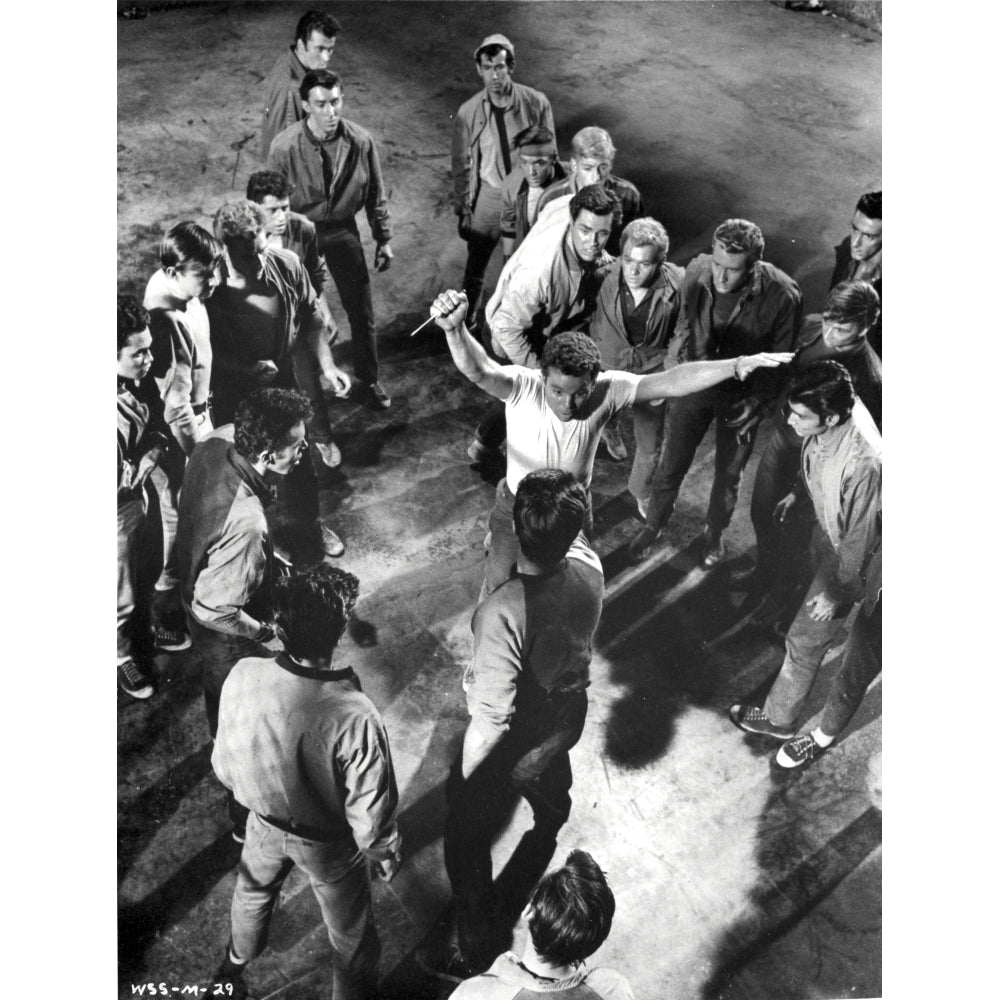 West Side Story Fighting Scene in Black and White Photo Print Image 1