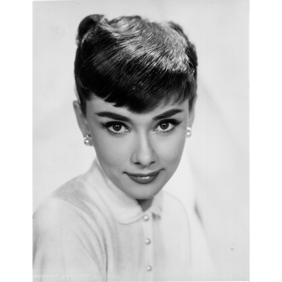 Audrey Hepburn Modeling Headshot Portrait Photo Print Image 1