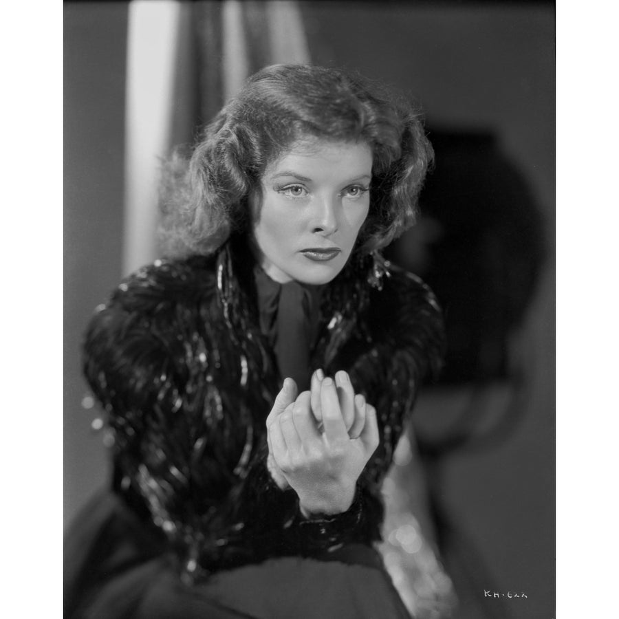 Katherine Hepburn posed in Black Dress Photo Print Image 1