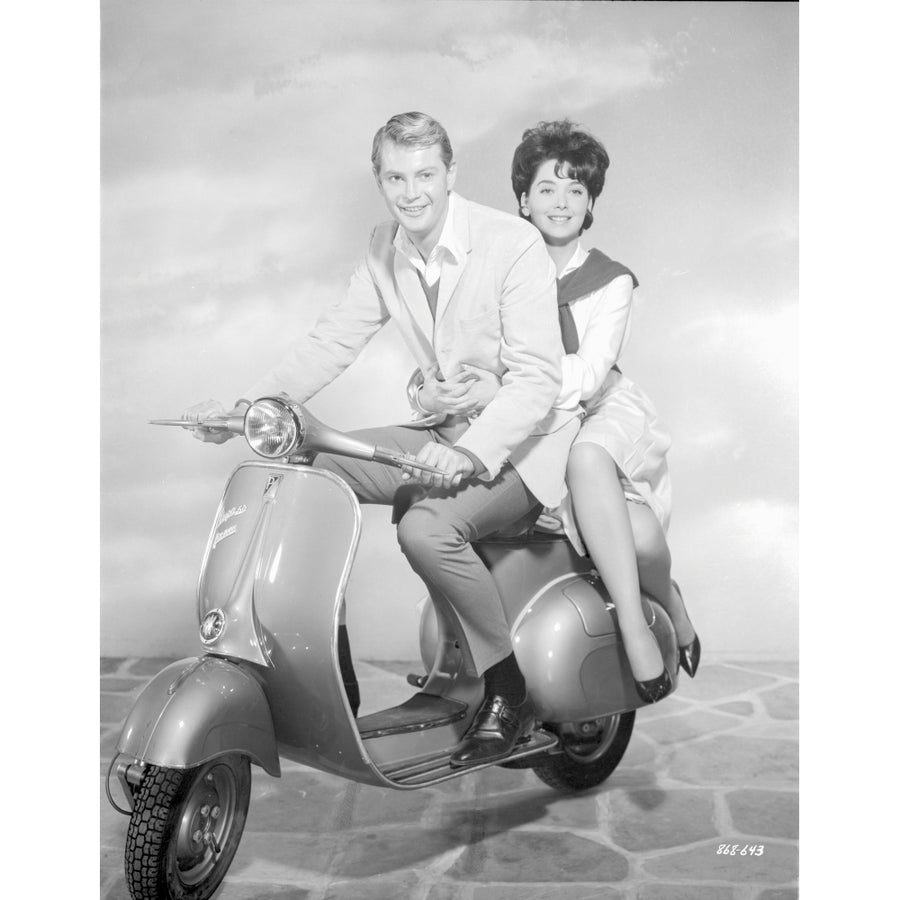 Rome Adventure Man and Woman Riding on a Scooter Photo Print Image 1