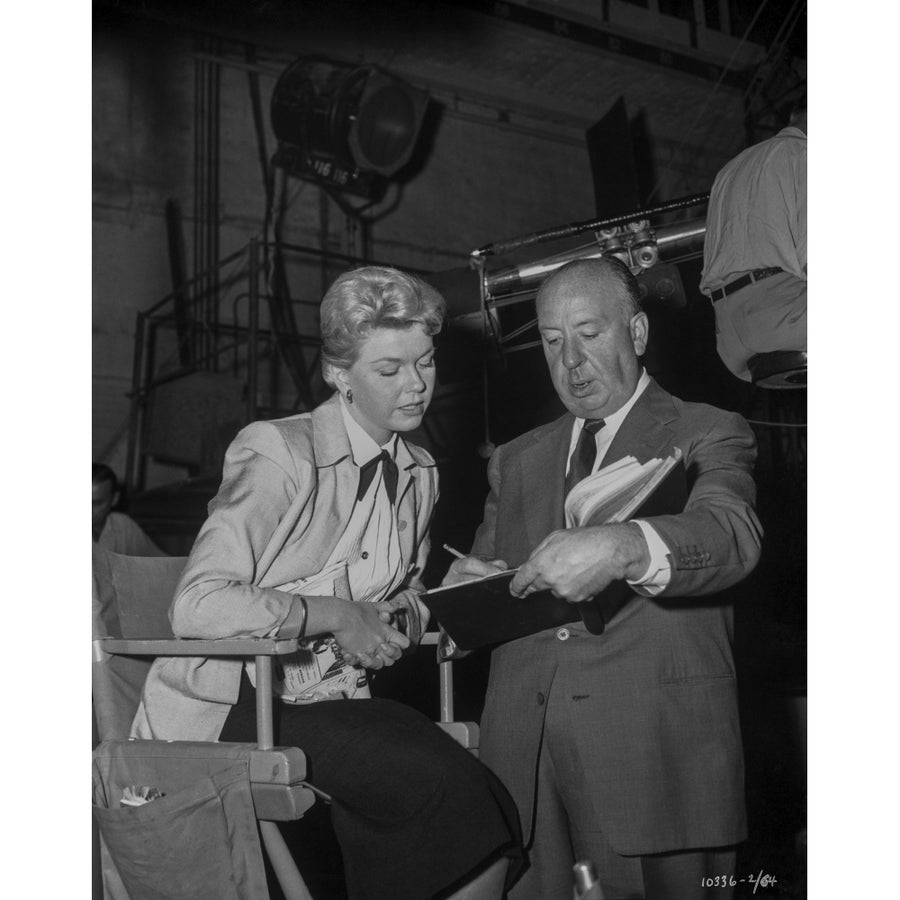 Candid of Alfred Hitchcock on a film set Photo Print Image 1