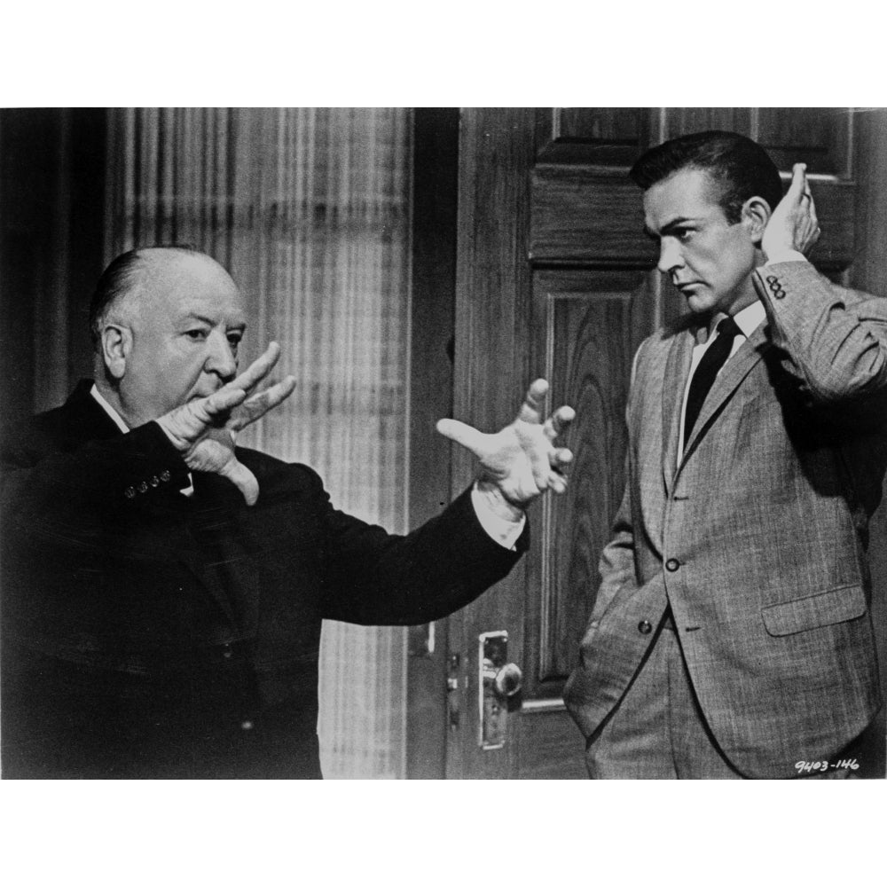 Hitchcock Alfred with a Man Talking and Smoking Photo Print Image 1