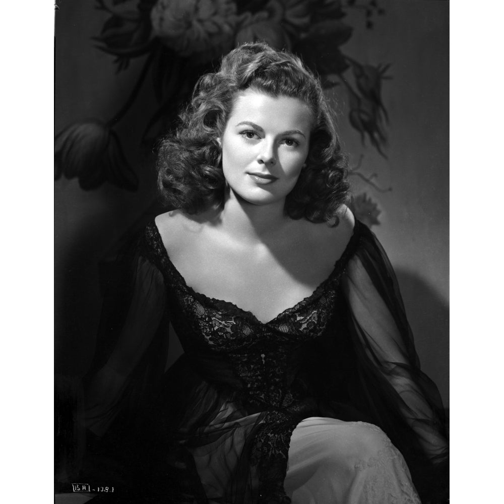 Barbara Hale on a Dark Dress sitting Photo Print Image 1