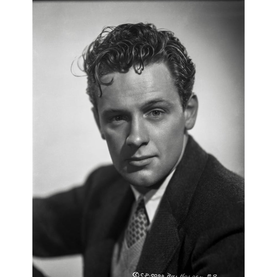 William Holden Looking Serious in Classic Tuxedo Portrait Photo Print Image 1