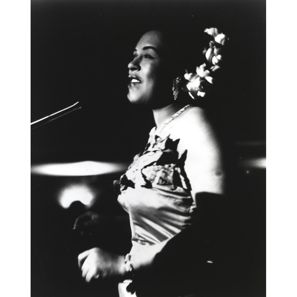 Billie Holiday in Gown singing Photo Print Image 1