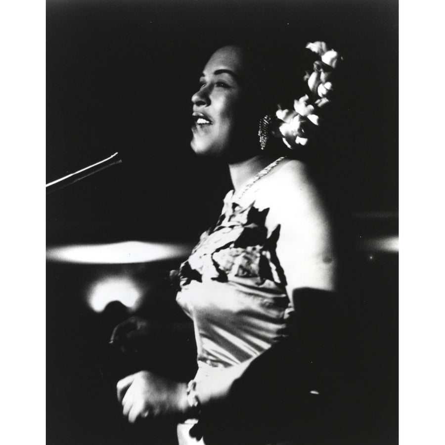 Billie Holiday in Gown singing Photo Print Image 1