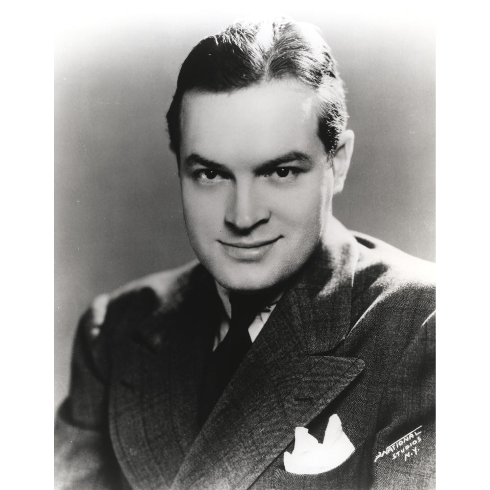 Bob Hope smiling in Formal Coat Portrait in Black and White Photo Print Image 1