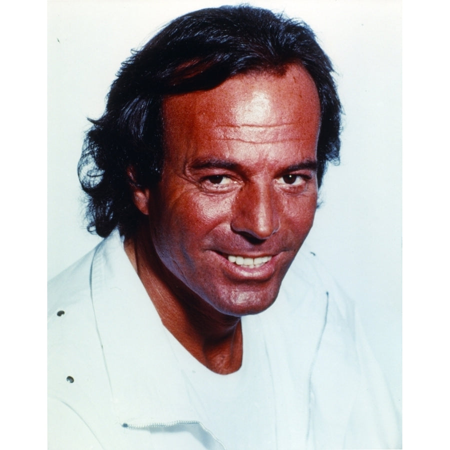 Julio Iglesias in White Formal Outfit Close Up Portrait Photo Print Image 1