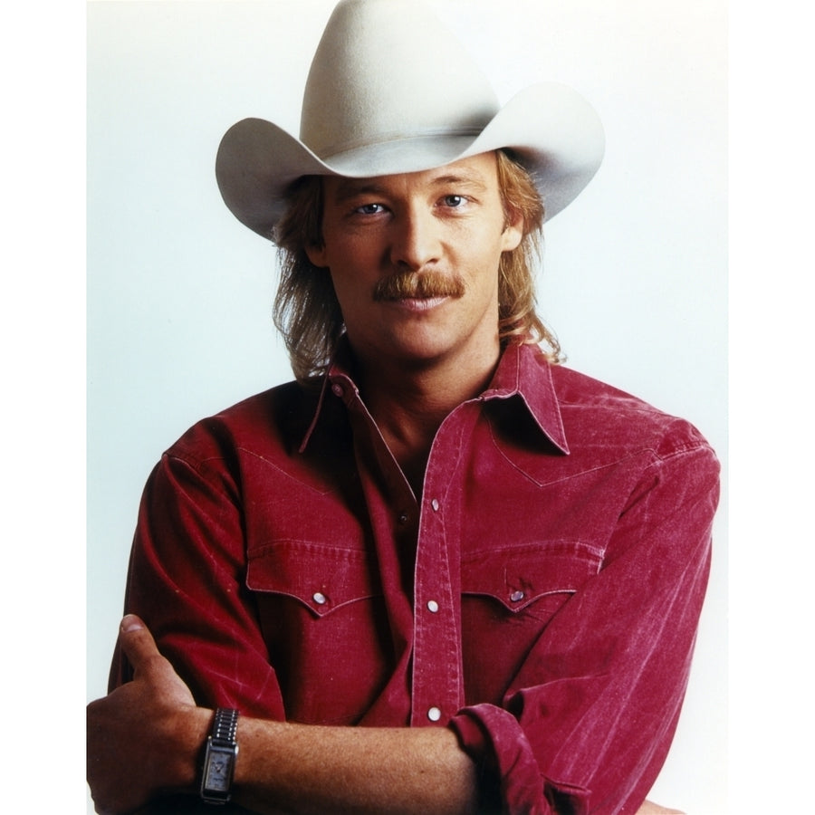 Alan Jackson wearing Red Long Sleeves in Close Up Portrait Photo Print Image 1