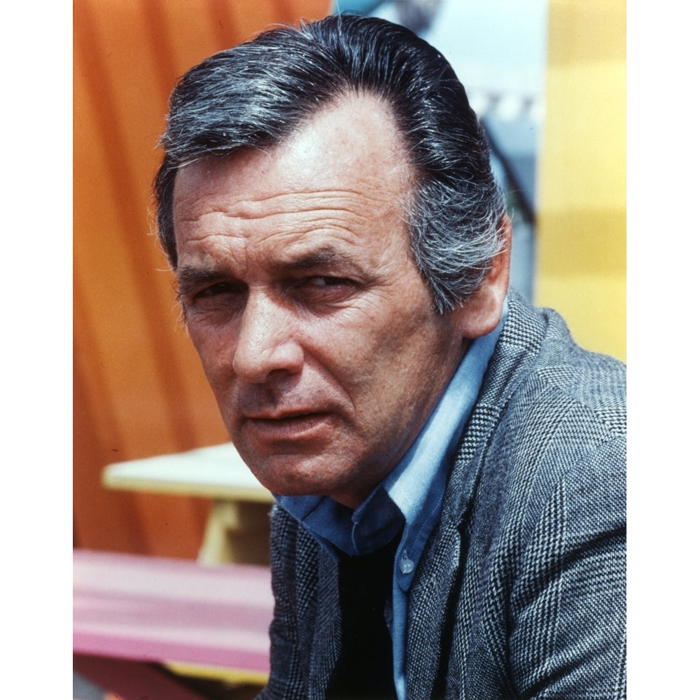 David Janssen in Close Up Portrait in Black Coat Photo Print Image 1