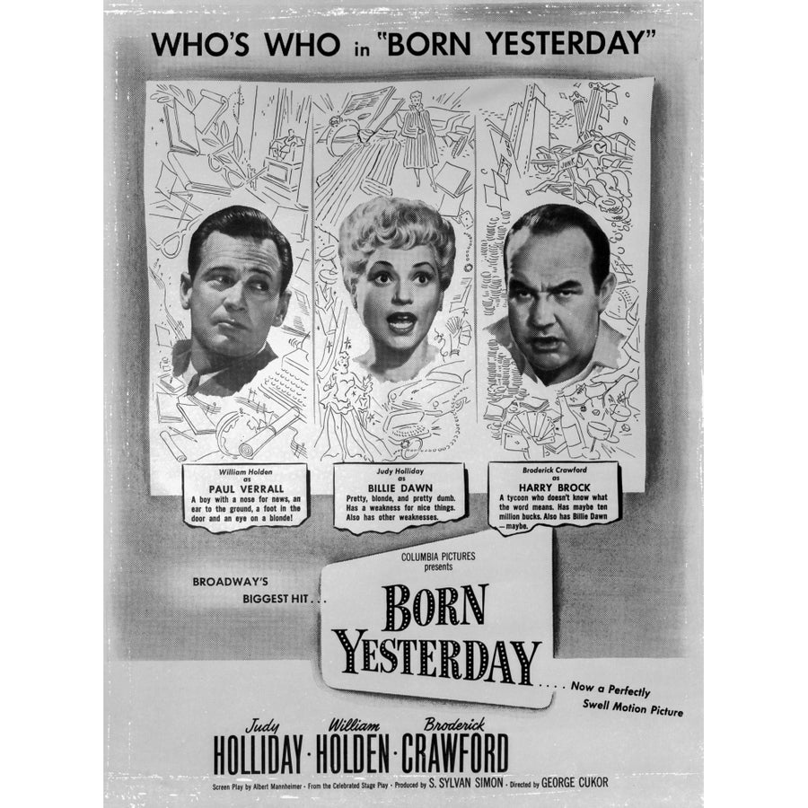 A Promotional Poster For Born Yesterday Photo Print Image 1