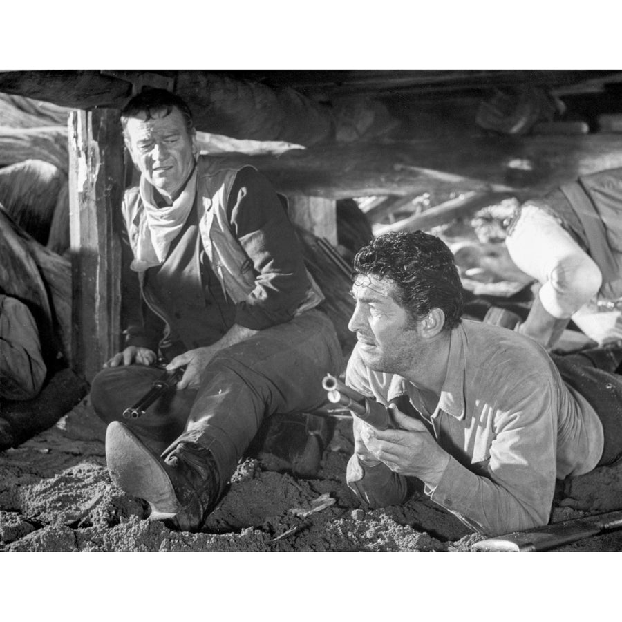 Sons Of Katie Elder Movie Scene in Black and White Photo Print Image 1