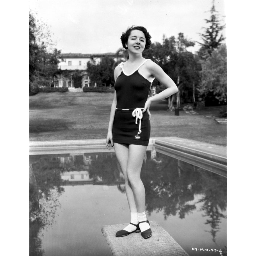 Colleen Moore on a Swimsuit standing on a Dive Board Photo Print Image 1