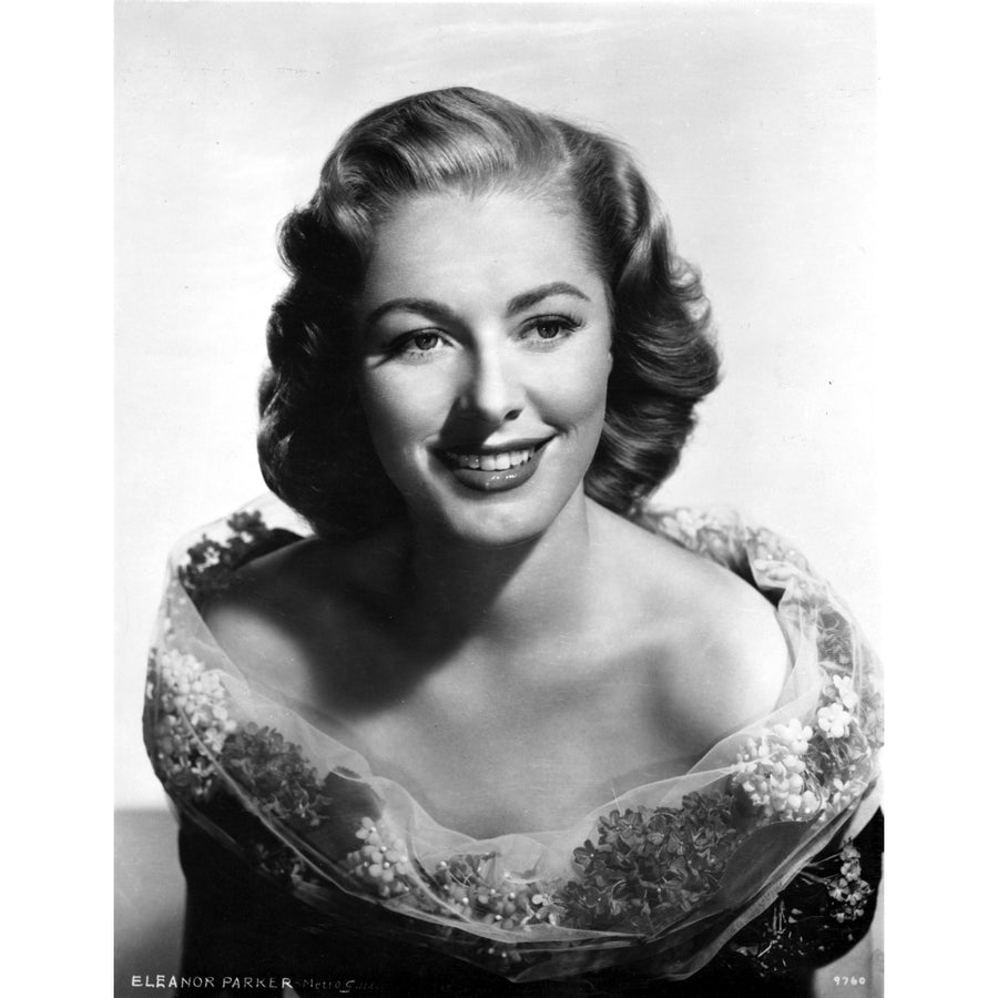 Eleanor Parker on an Off Shoulder Dress and smiling Photo Print Image 1