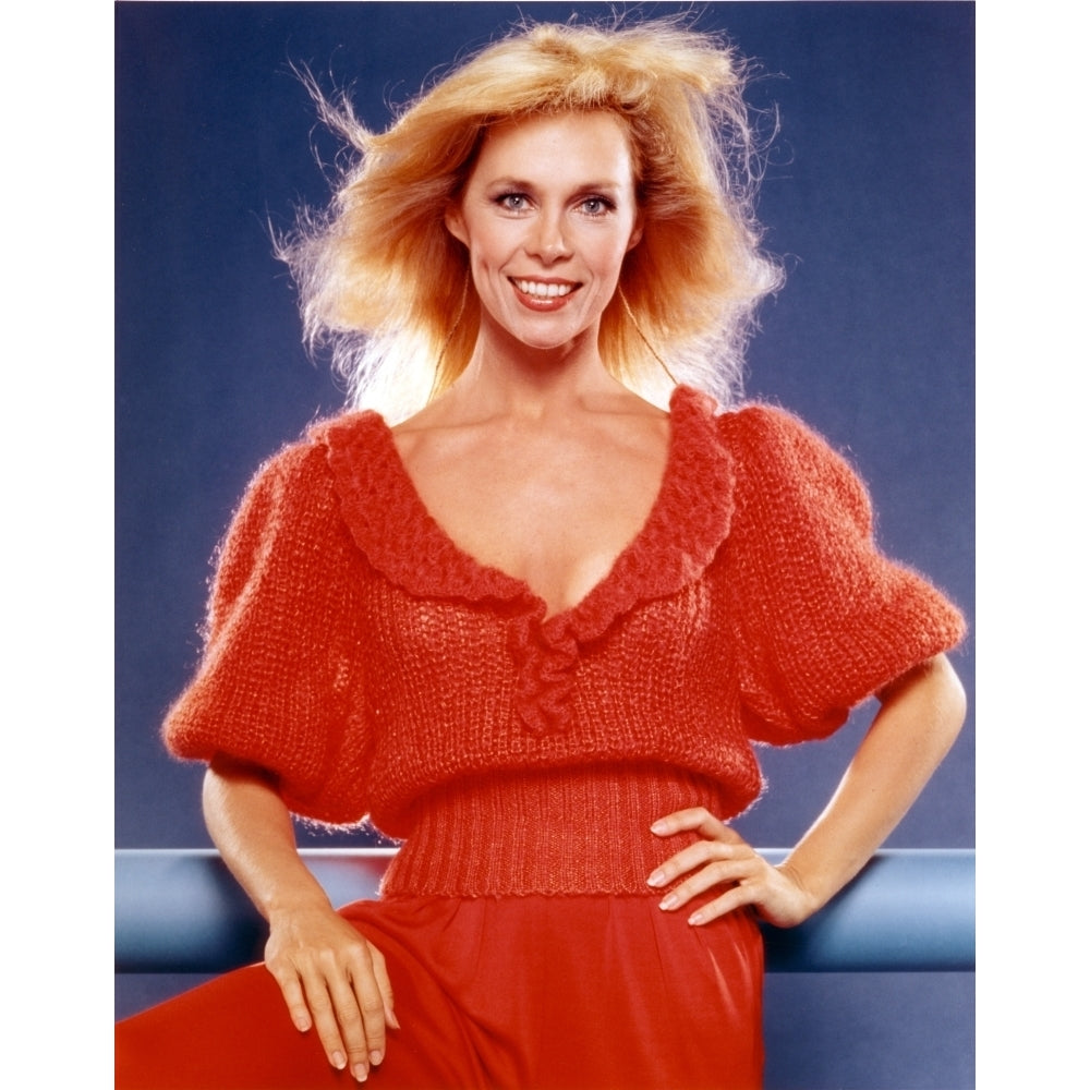 Elaine Joyce posed in Red Dress Photo Print Image 1