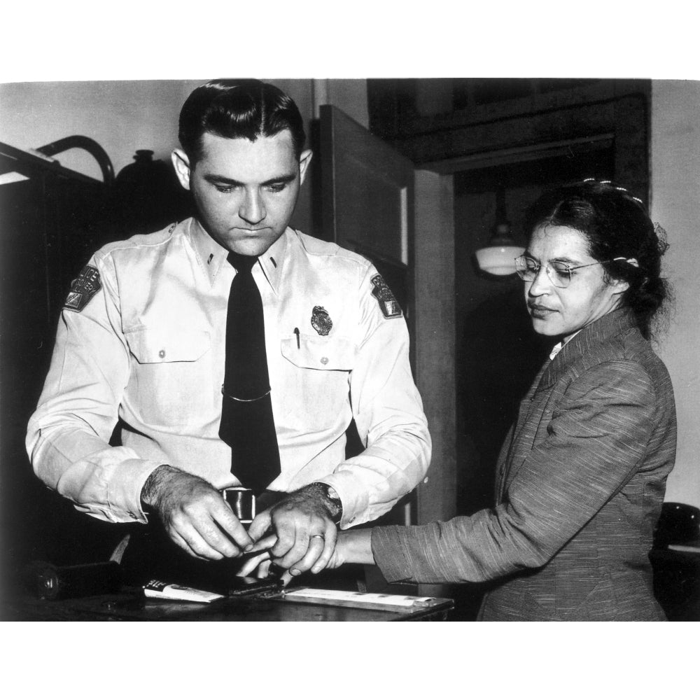 Rosa Parks on a Long Sleeve and Having Fingerprint Stamps Photo Print Image 1