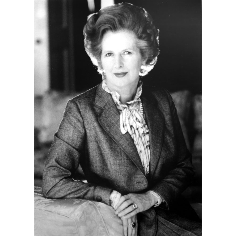 Margaret Thatcher on a Blazer and Leaning Photo Print Image 1