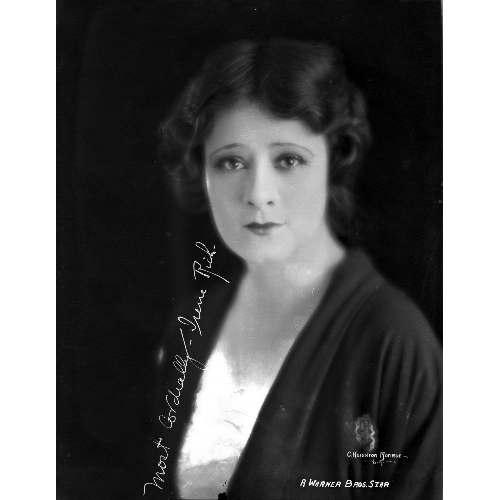 Irene Rich in Black Dress with Signature Photo Print Image 1