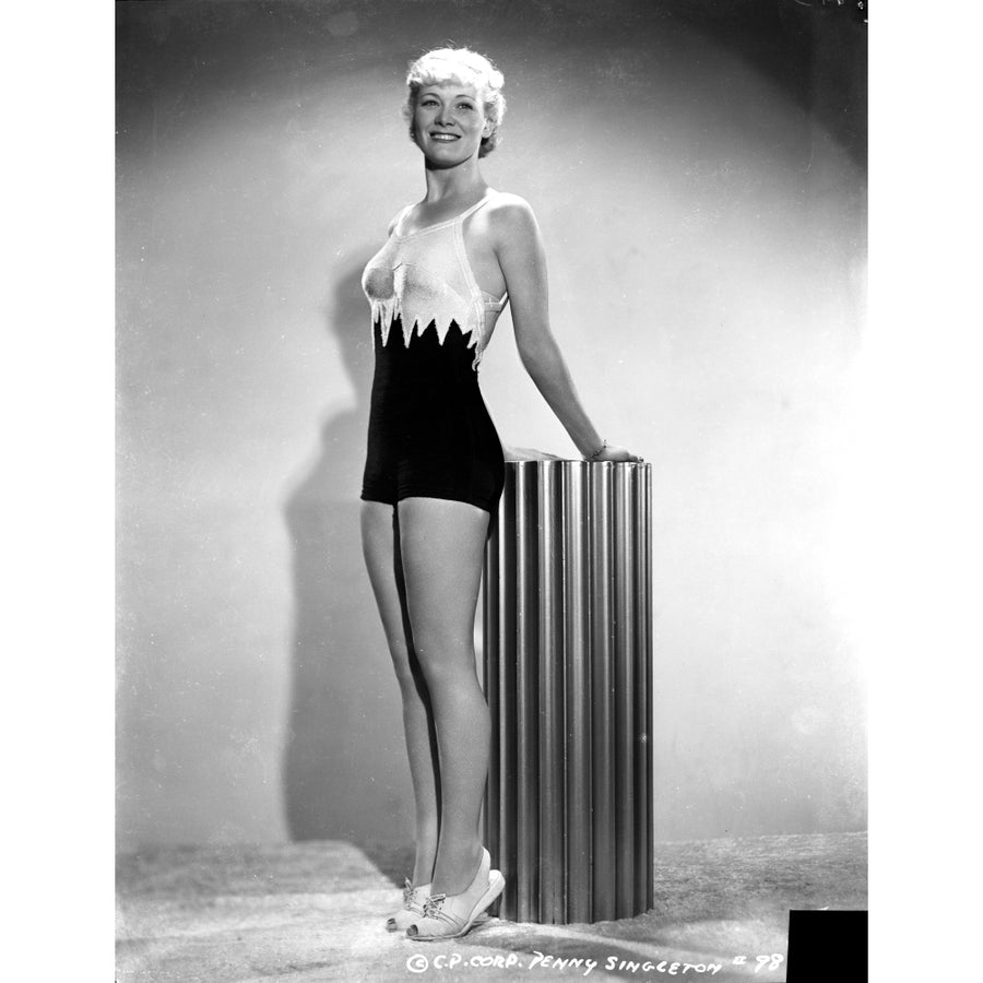 Penny Singleton Posed in Sexy Sportswear Portrait Photo Print Image 1