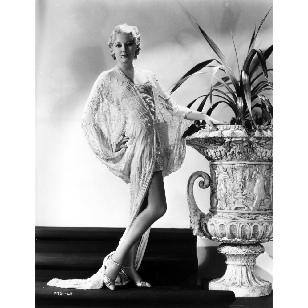 Thelma Todd Posed in Black and White Photo Print Image 1