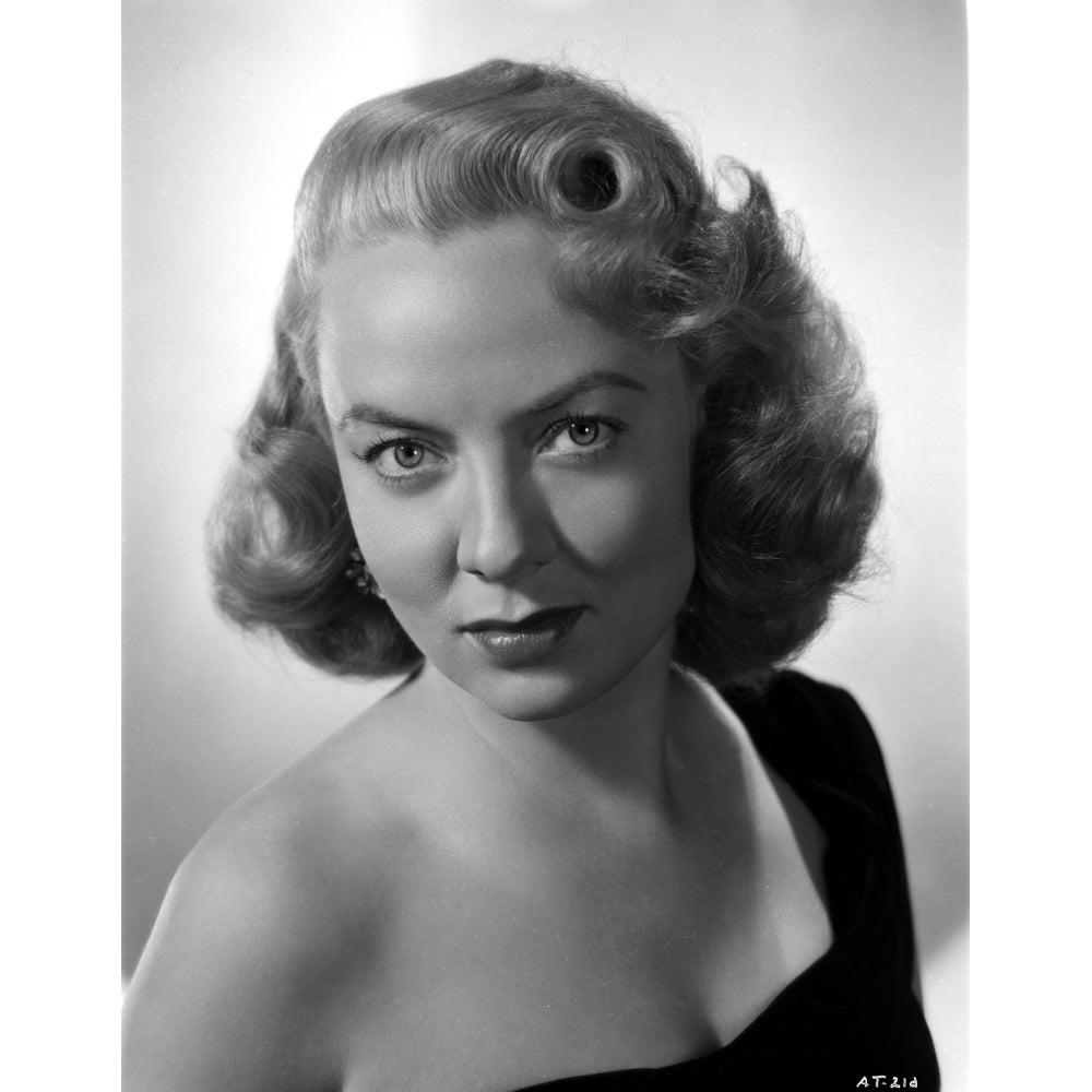 Audrey Totter with Black Top in Black and White Portrait Photo Print Image 1