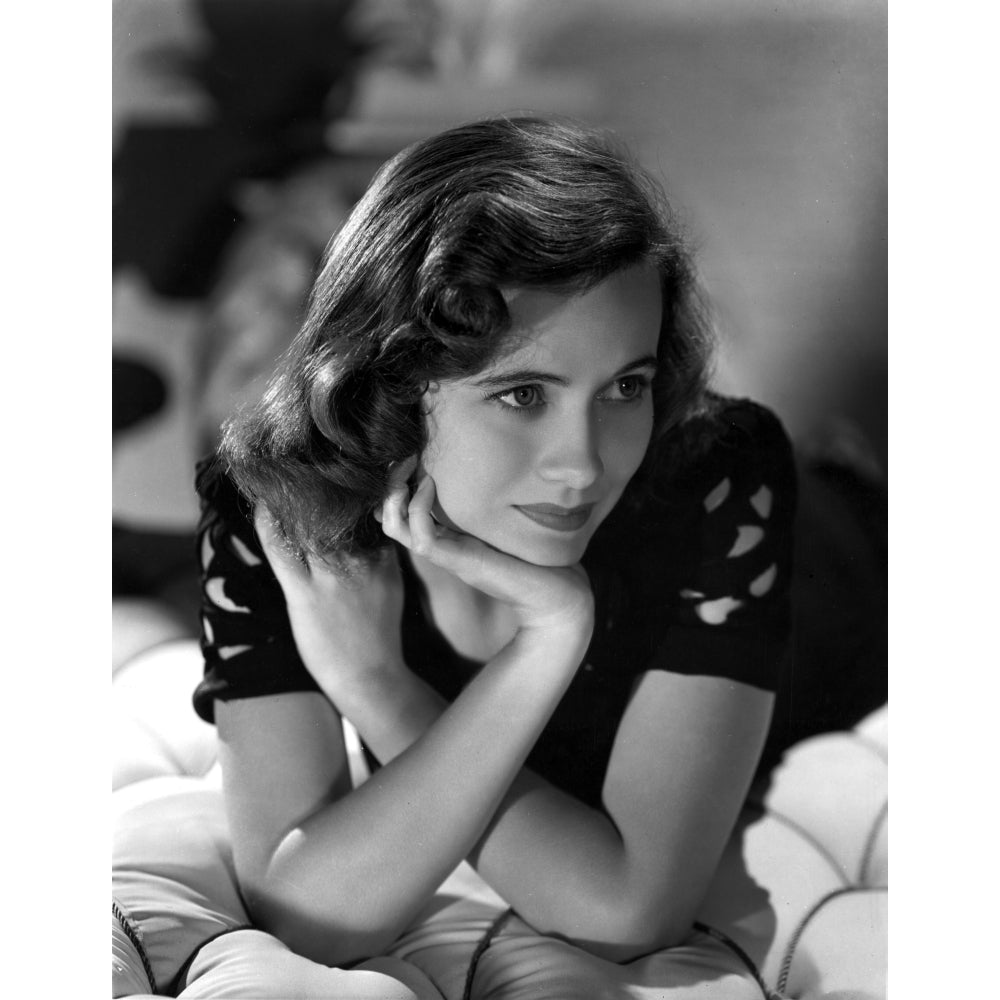 Teresa Wright Leaning Chin on Hand in Classic Photo Print Image 1