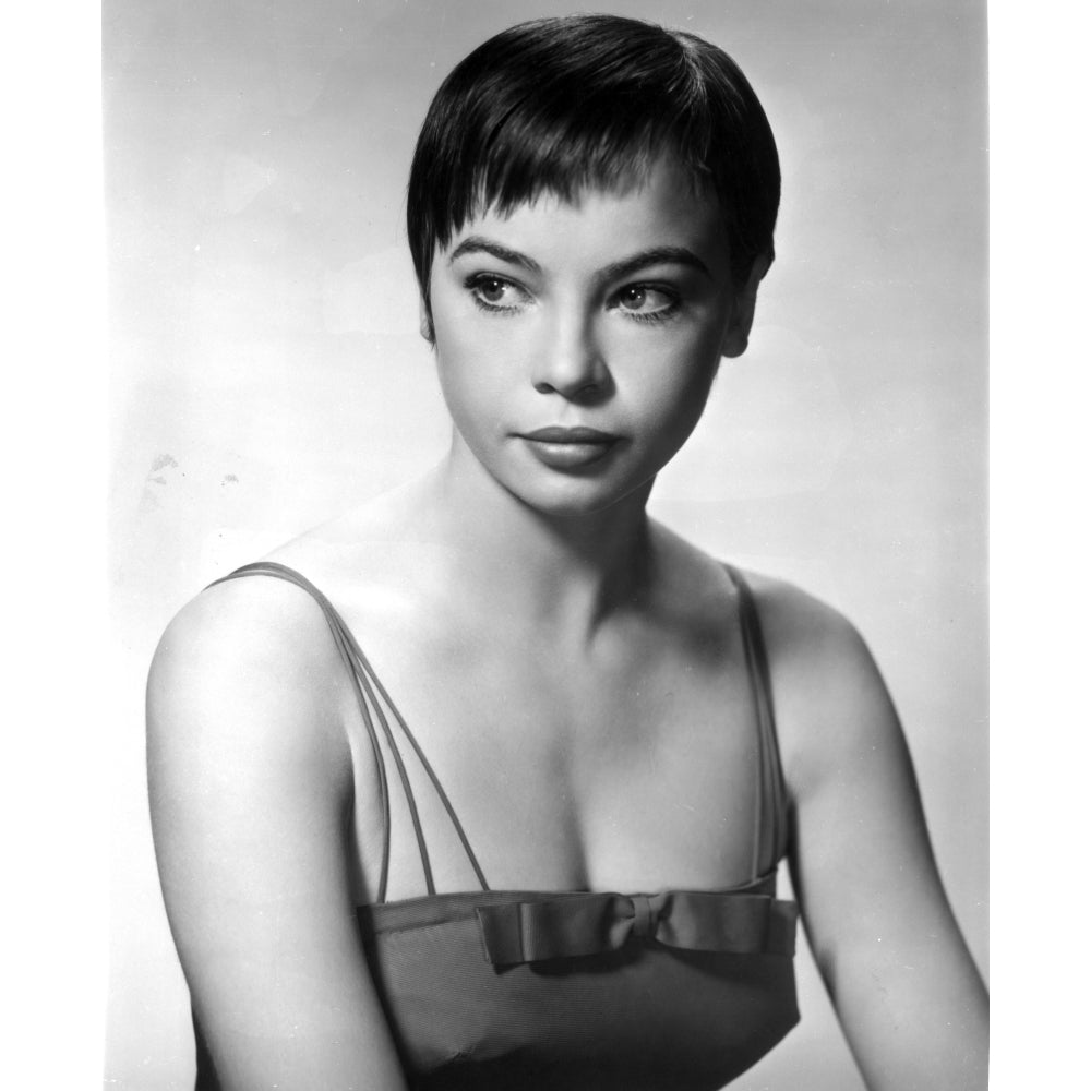 Leslie Caron Portrait with White Background in Class Photo Print Image 1