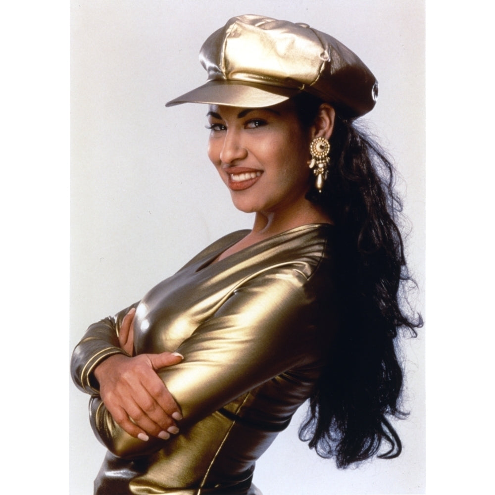 Selena in Gold Suit and Cap Photo Print Image 1