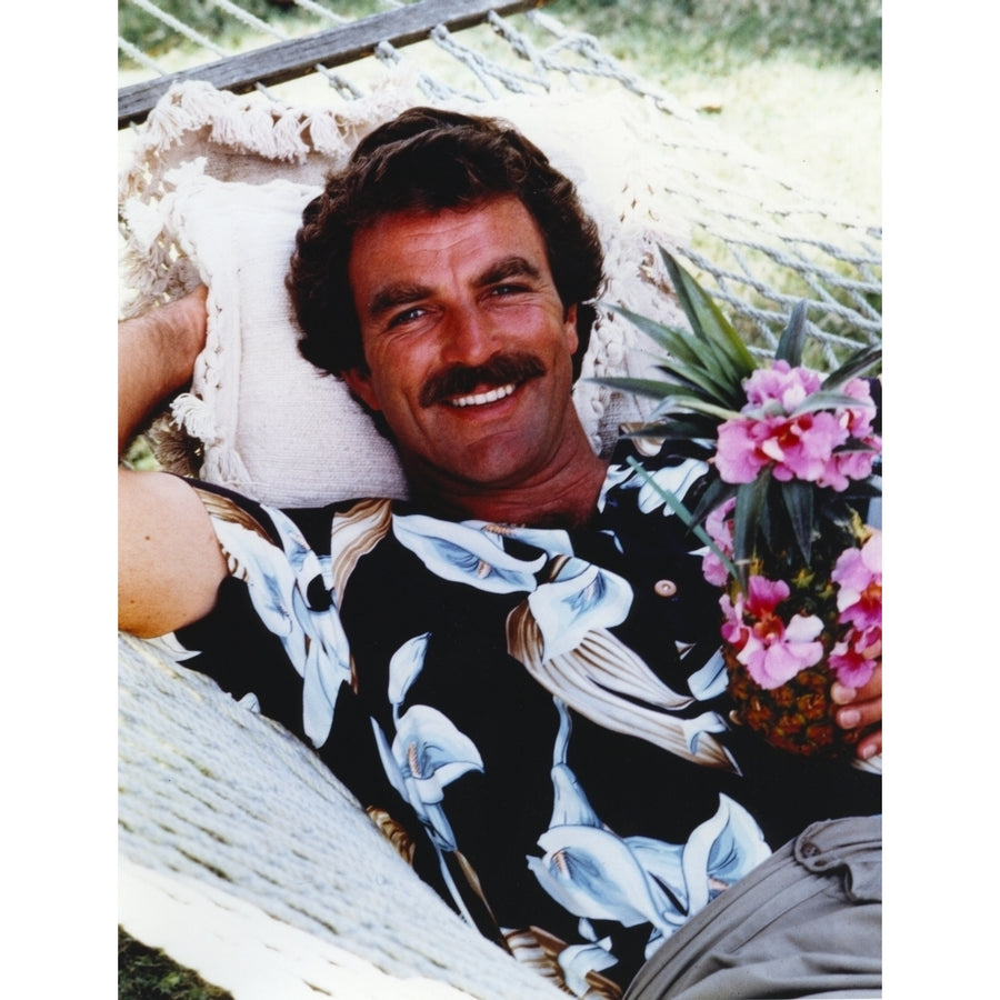 Tom Selleck in Floral Polo Portrait Photo Print Image 1