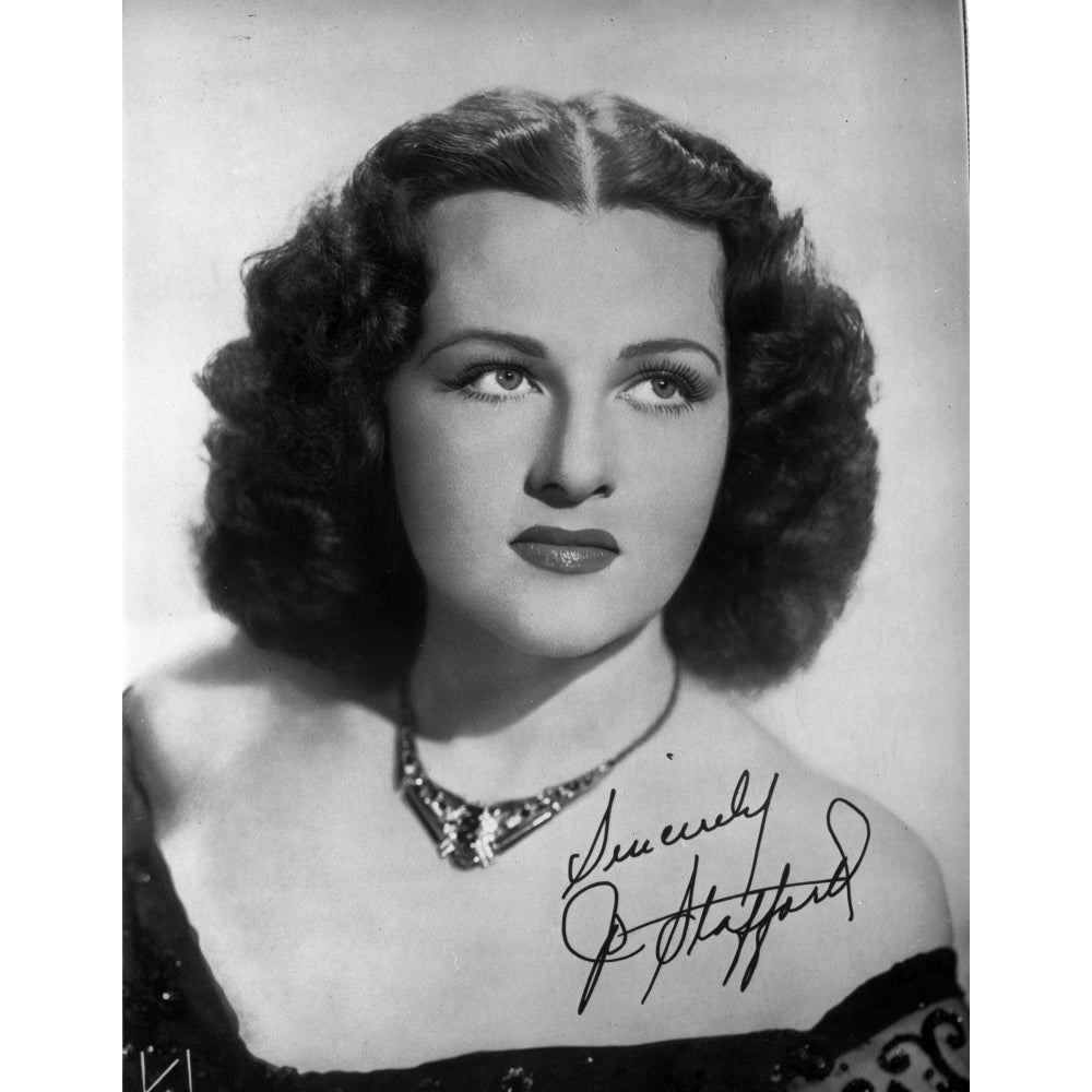 Jo Stafford wearing a Necklace in a Classic Portrait Photo Print Image 1