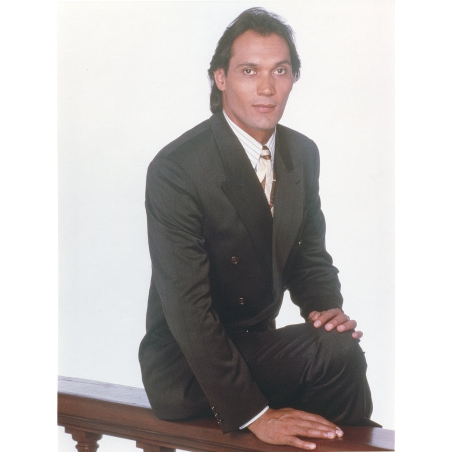 Jimmy Smits sitting Pose in Tuxedo Portrait Photo Print Image 1