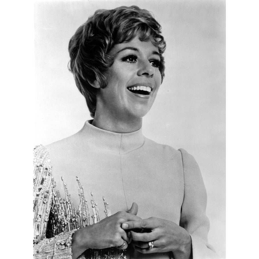 Carol Burnett wearing an Embroidered Long Sleeve Dress Photo Print Image 1