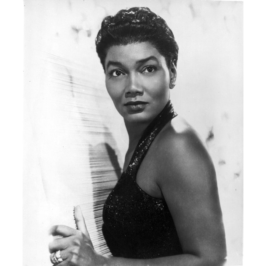 Pearl Bailey Posed in Black Tank Top Portrait with White Background Photo Print Image 1