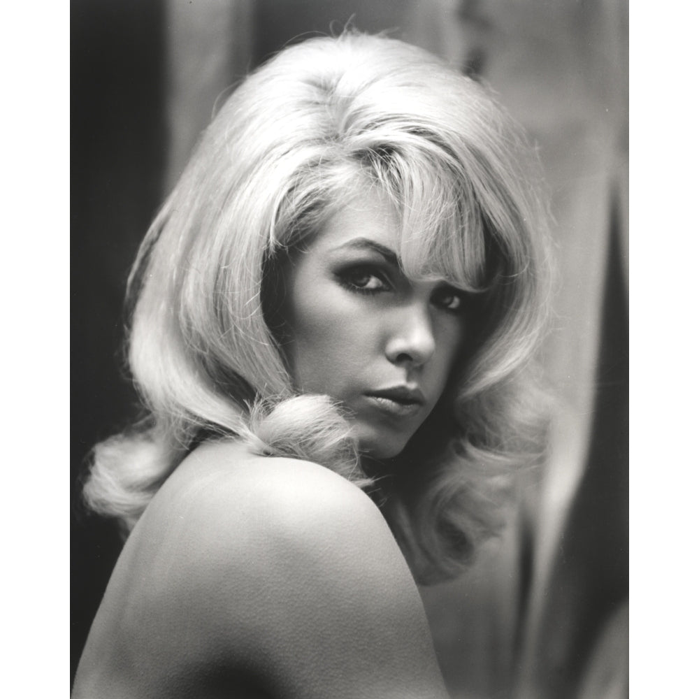 Stella Stevens Showing Shoulder Pose in Black and White Close Up Portrait Photo Print Image 1