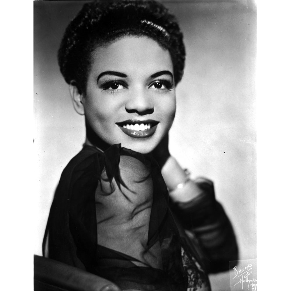 Hazel Scott in See Through Long Sleeve Blouse Photo Print Image 1