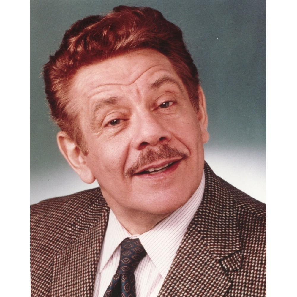 Jerry Stiller Portrait in Brown Gingham Suit and Black Necktie Photo Print Image 1