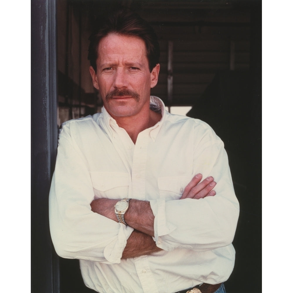 Peter Strauss Cross-Arms Pose in White Long Sleeve Portrait Photo Print Image 1