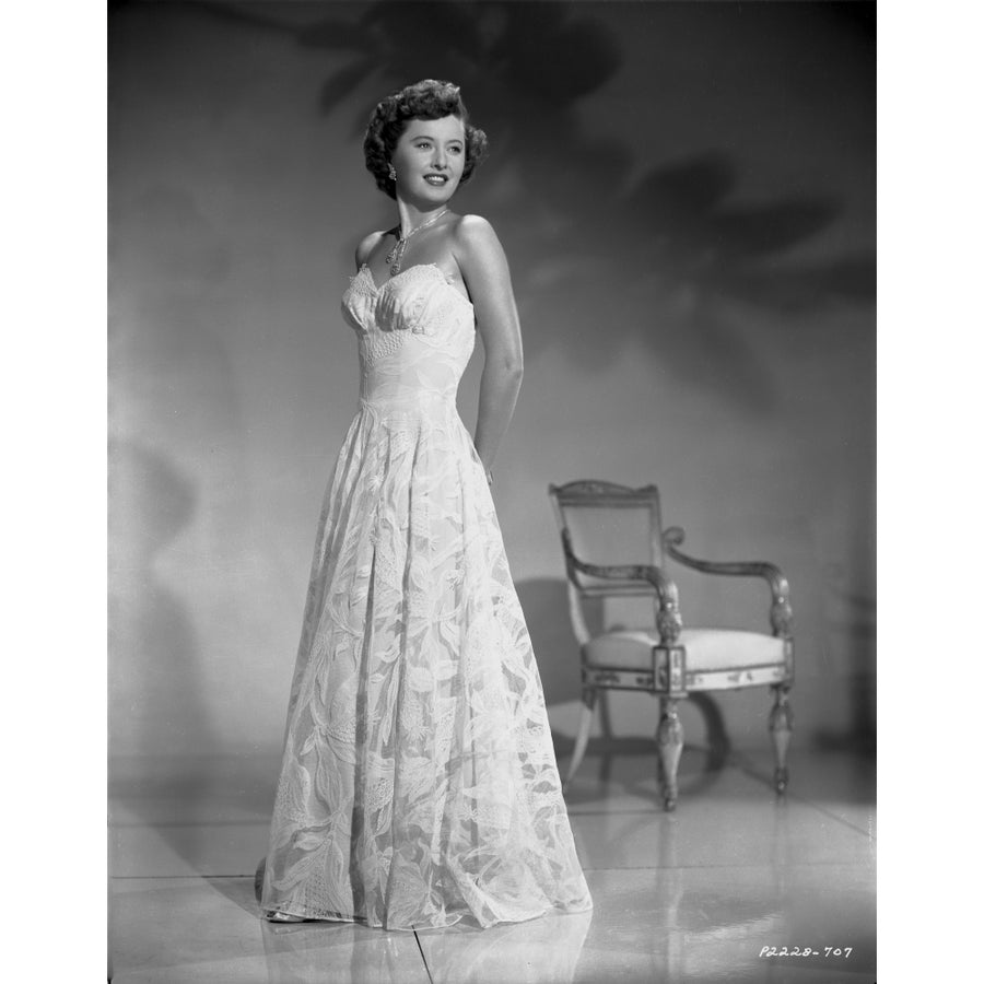 Barbara Stanwyck standing in Long Gown Classic Portrait Photo Print Image 1