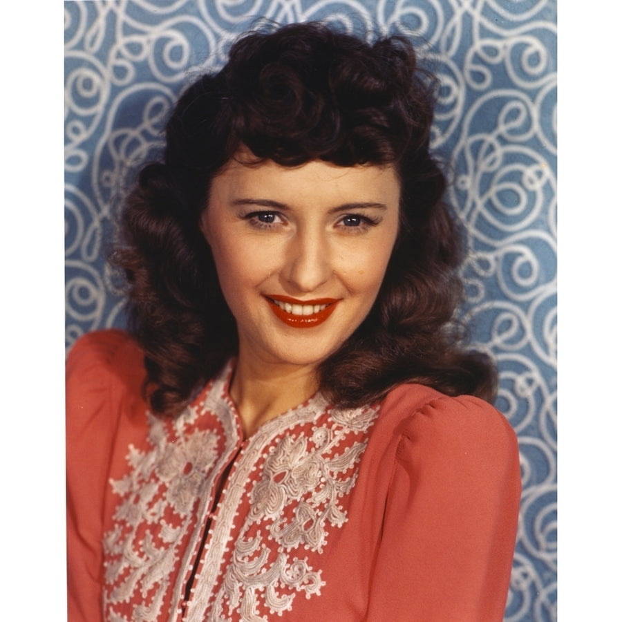 Barbara Stanwyck Posed in Red Dress Portrait Photo Print Image 1