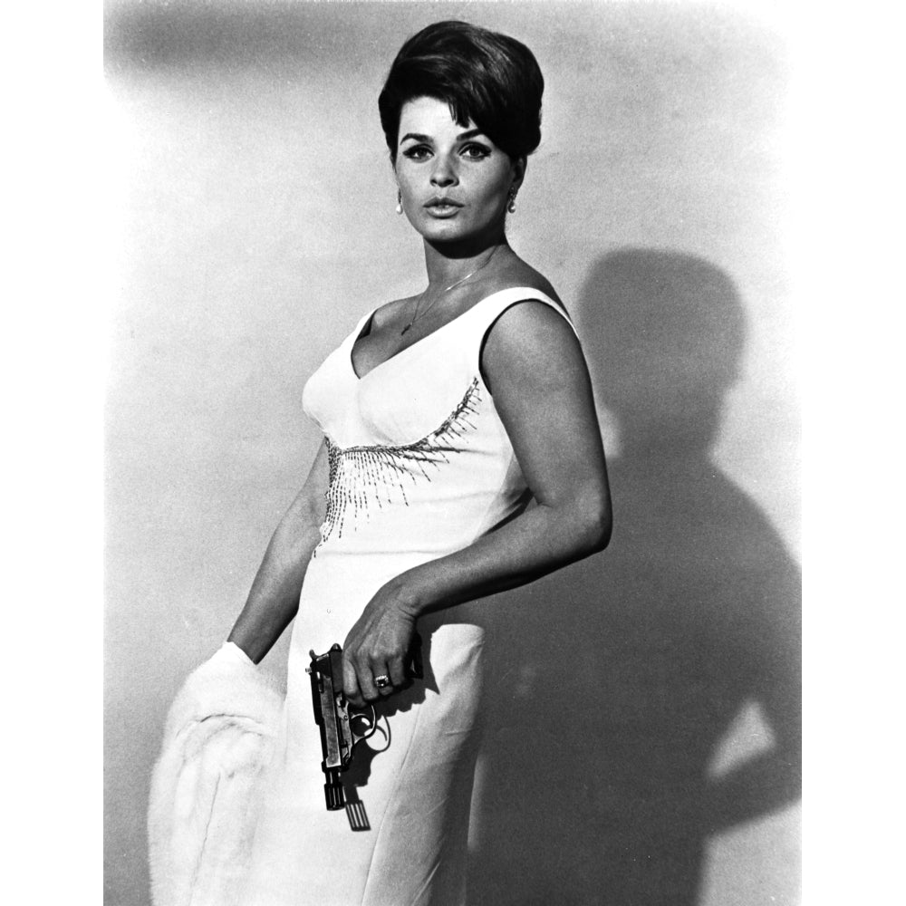 A Portrait Of Senta Berger Holding A Gun Photo Print Image 1