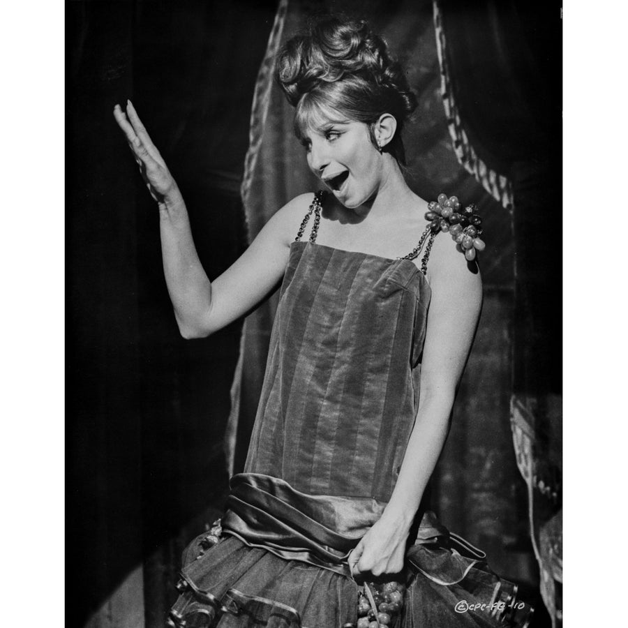 Barbra Streisand Waving Her Hand In Black Dress Photo Print Image 1