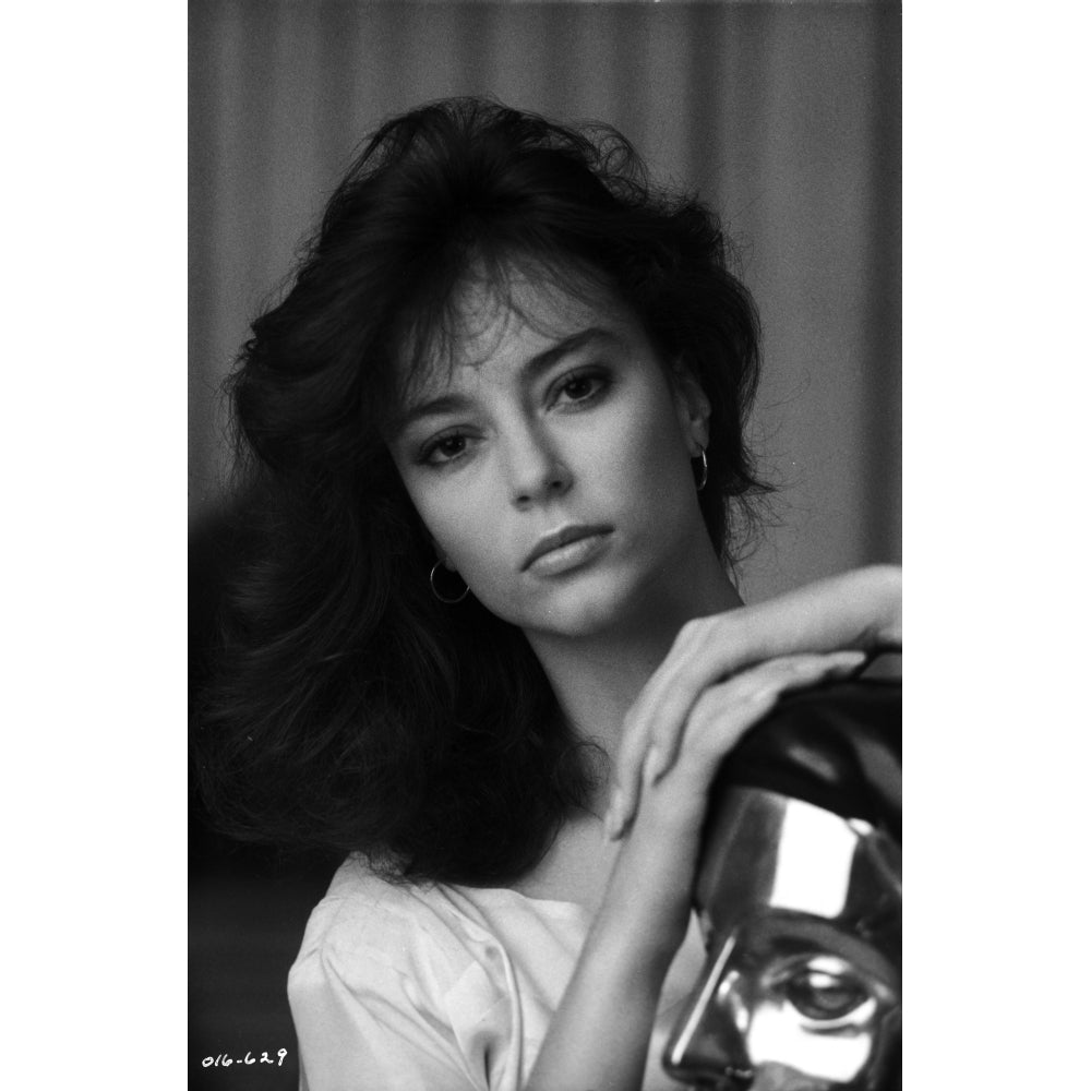 Rachel Ward Leaning Pose in Black and White Close Up Portrait Photo Print Image 1