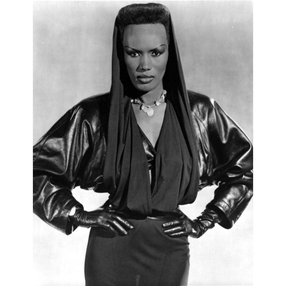 Grace Jones wearing Black Gown with Black Gloves Photo Print Image 1