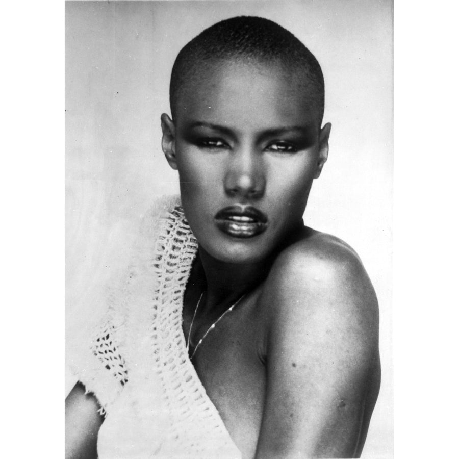 Portrait of Grace Jones in Red lipstick Photo Print Image 1