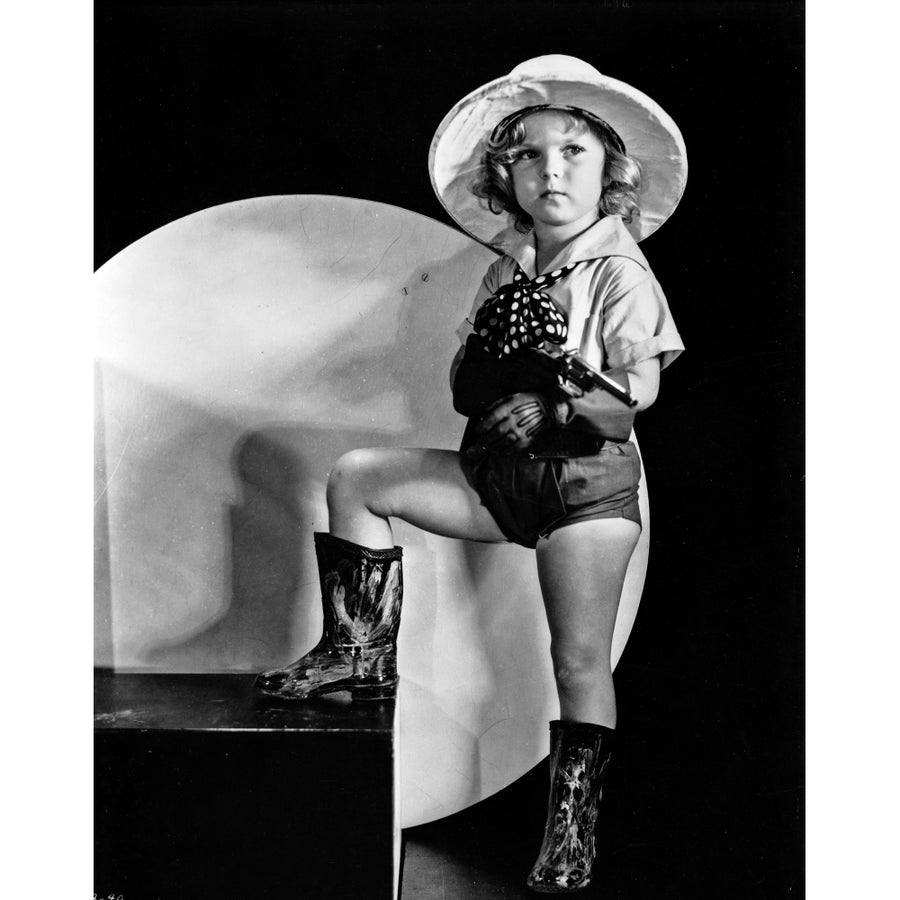 Shirley Temple standing in Black Boots Photo Print Image 1