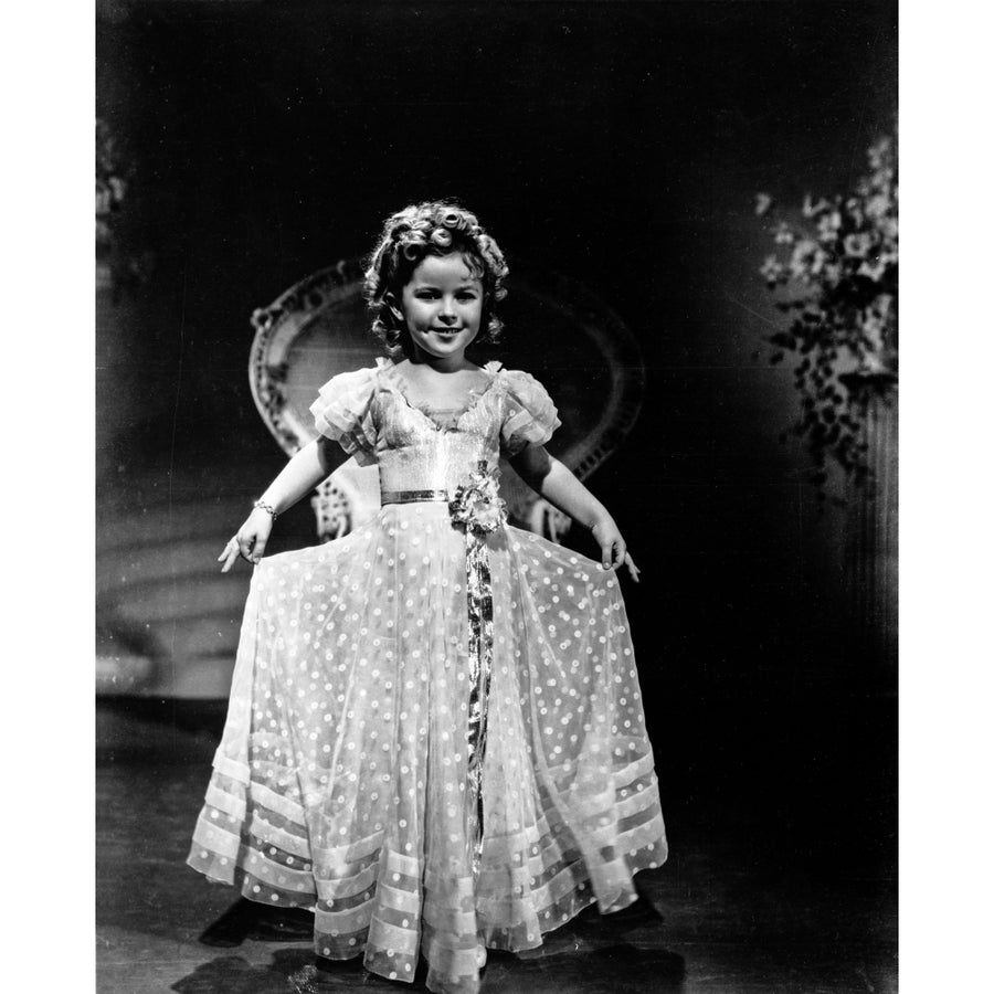 Shirley Temple wearing a White Gown Photo Print Image 1