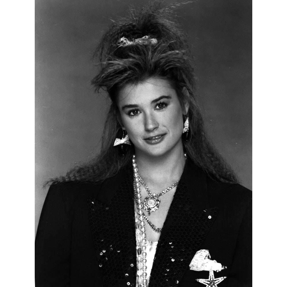 Demi Moore in Classic Portrait wearing Black Coat Photo Print Image 1