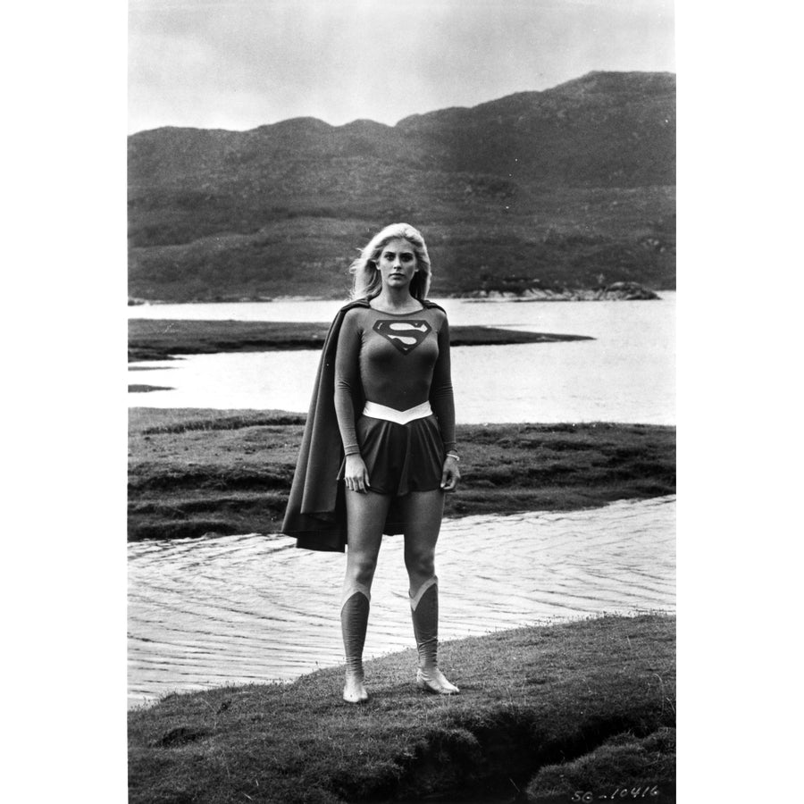 Helen Slater Posed in Super Woman Costume Photo Print Image 1