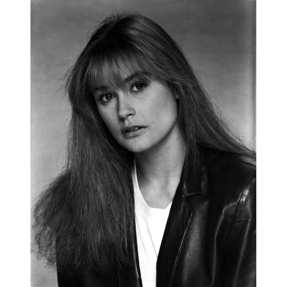 Demi Moore in Classic Portrait wearing Black Leather Jacket Photo Print Image 1